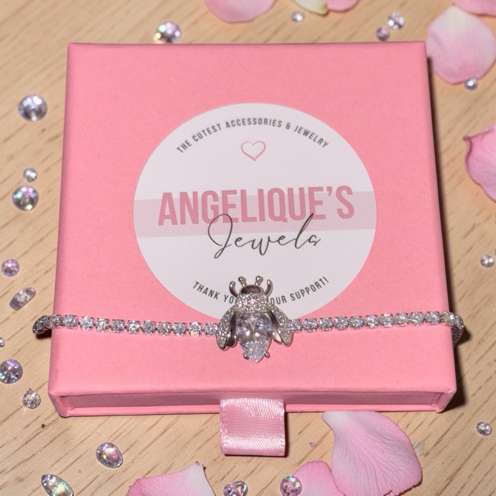 Silver Bee Tennis Bracelet